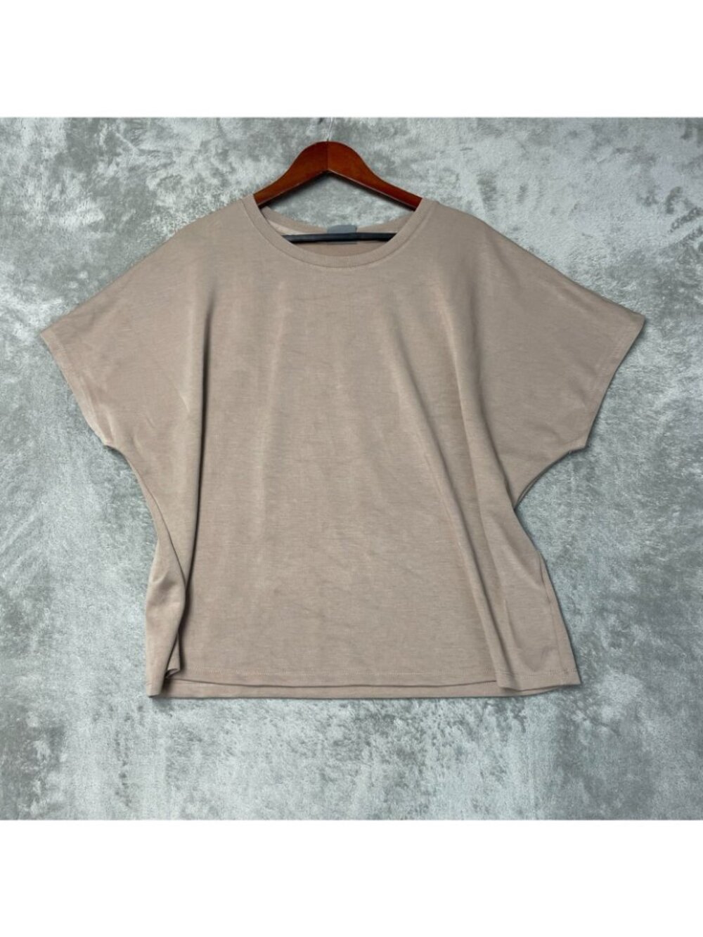 NWT 32 Degrees Cool Women's XXL Taupe Short Sleeve Relaxed Fit Top C0459 - Picture 3 of 11